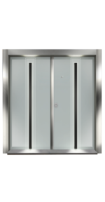 ODO-D (Işıklı Temperli Beyaz cam I Siyah Kol, Alüminyum)