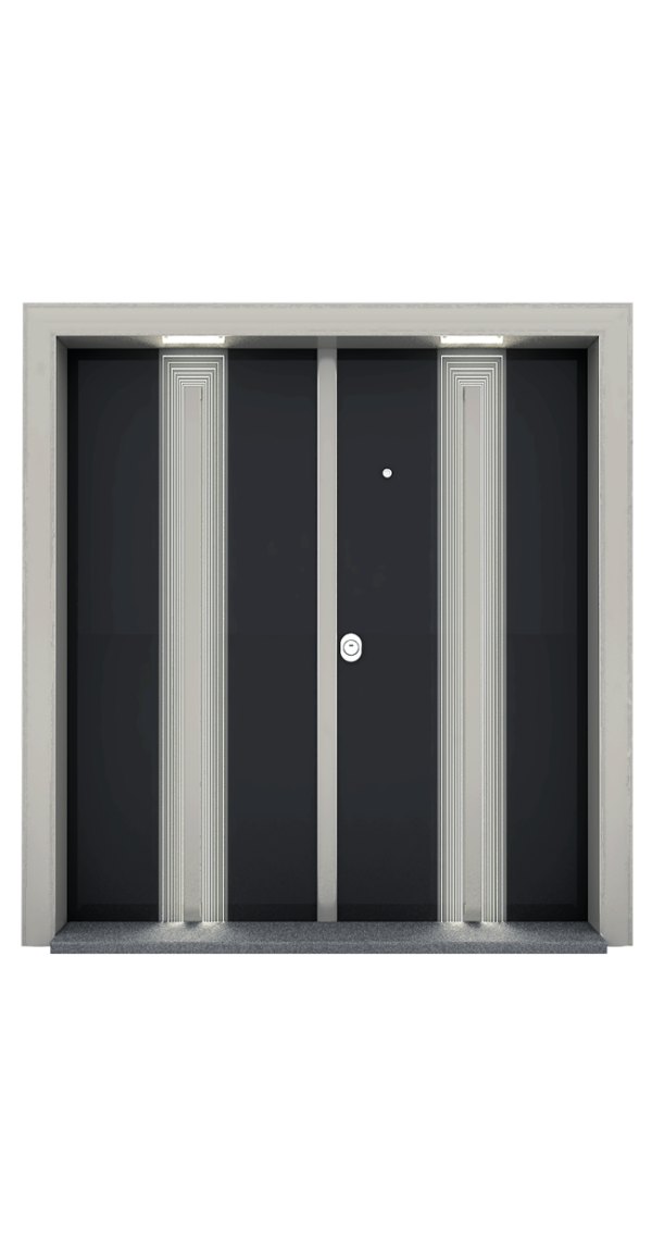 ODO-D (Işıklı Temperli Siyah Cam I Metal Kol)