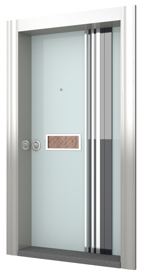 CORAD (Temperli Beyaz Cam Ceviz l Alüminyum l Krom)