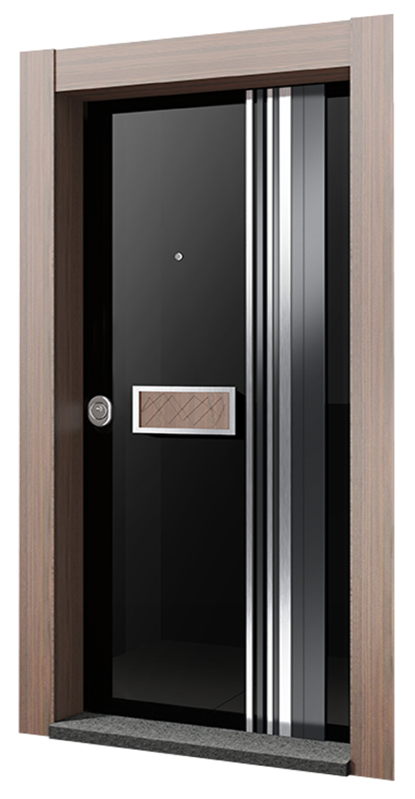 CROAD (Temperli Siyah Cam Ceviz l Krom)