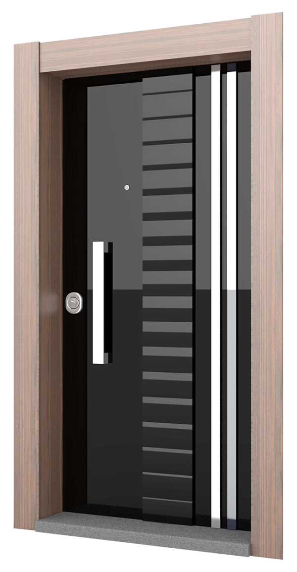 GOCC (Amerikan Ceviz Temperli Siyah Cam l Krom)