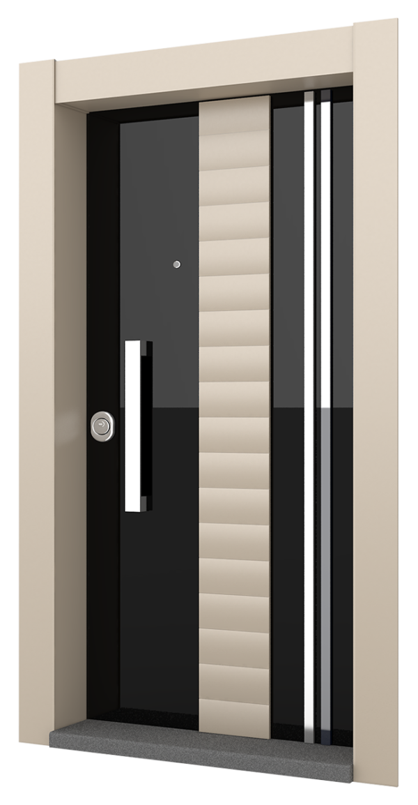 HİLL (Kapiçino I Temperli Siyah Cam l Krom)