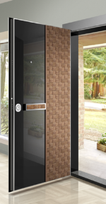 NATU (Temperli Siyah Cam l Masif Mozaik Ceviz)